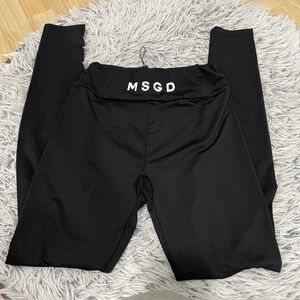 Missguided High Waist Leggings Womens 2 Black‎ Skinny Workout Yoga Running